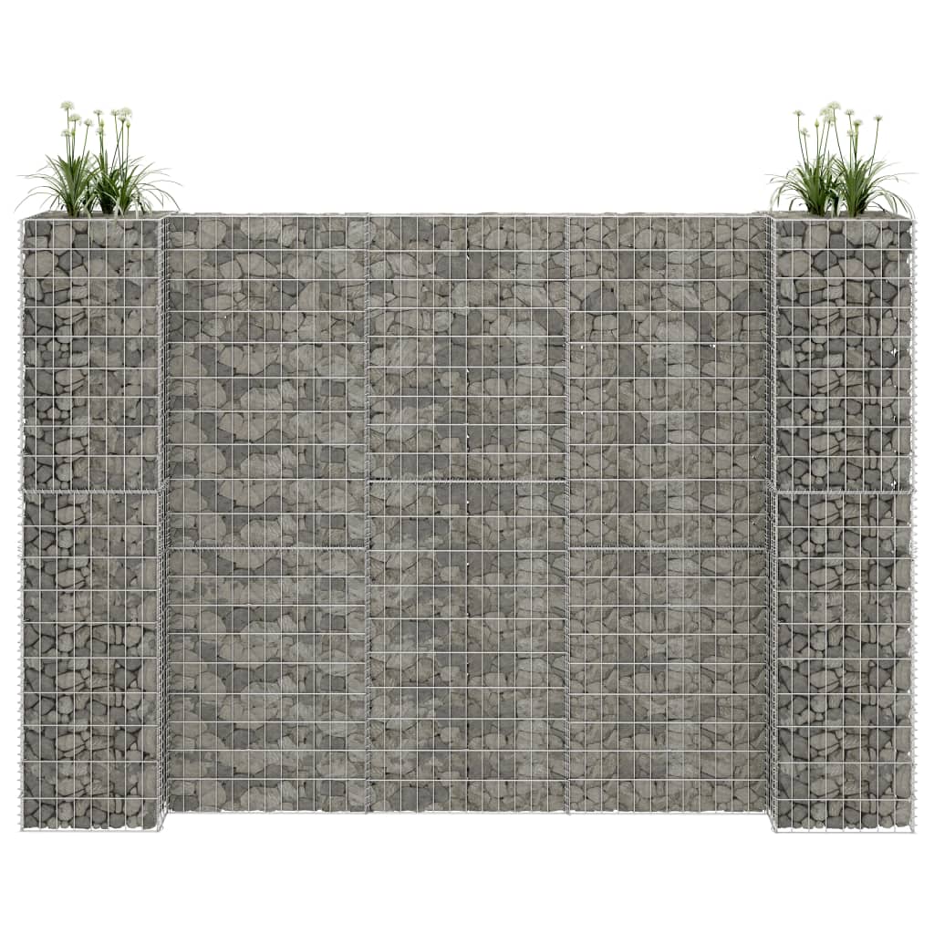 H-Shaped Gabion Planter Steel Wire 260x40x180 cm - Tyrell & Tyrell