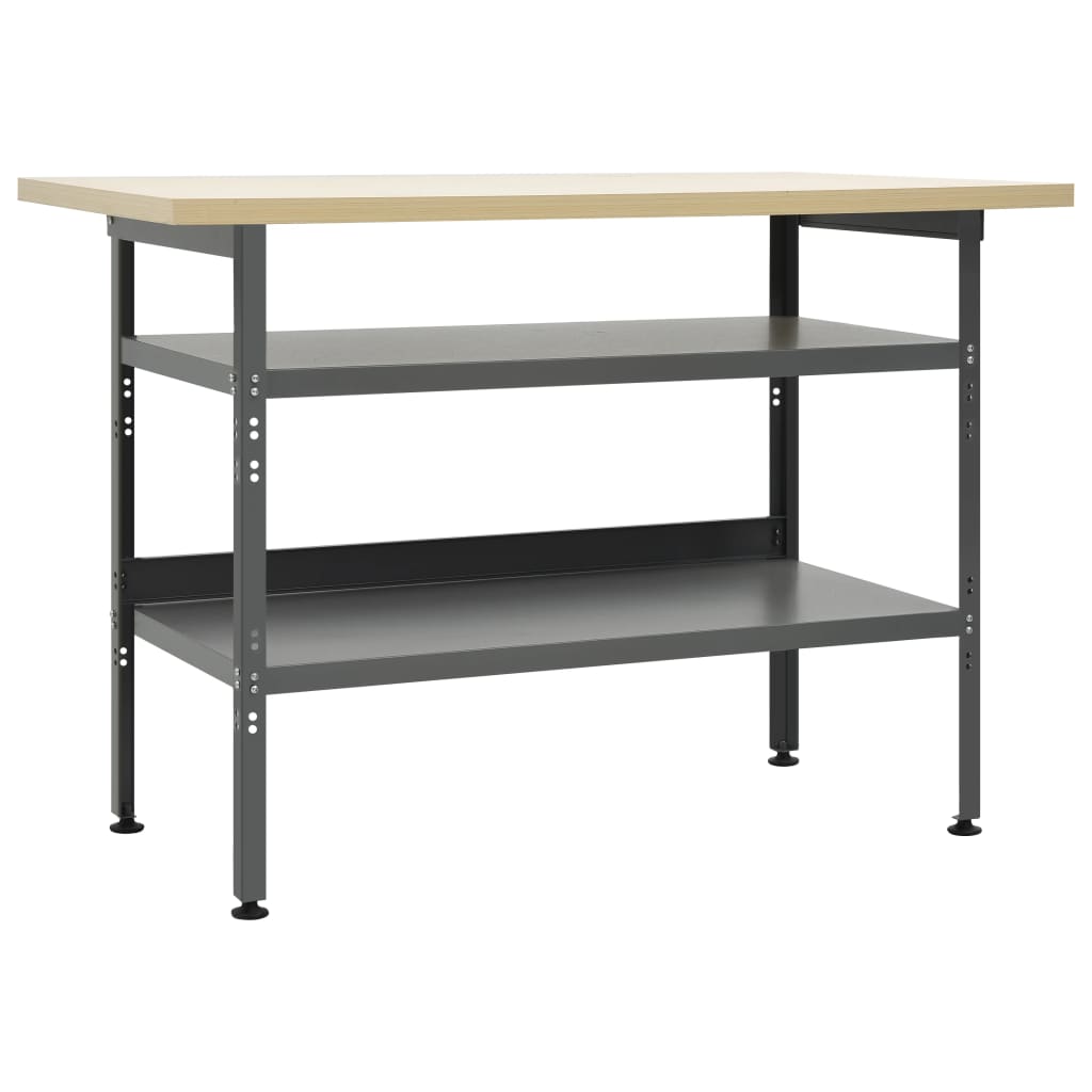 Workbench Grey 120x60x85 cm Steel - Millennium Furniture