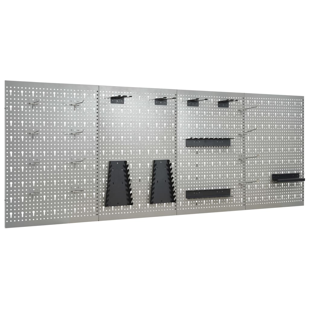 Wall-mounted Peg Boards 4 pcs 40x58 cm Steel - Millennium Furniture