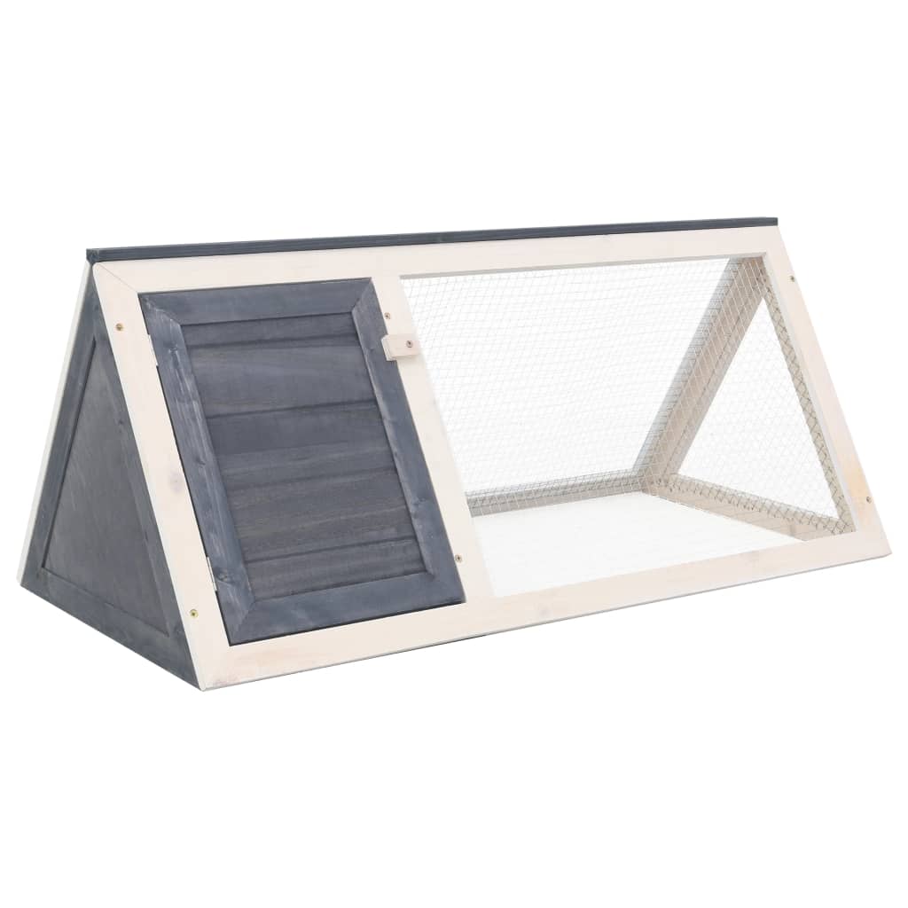 Animal Rabbit Cage Grey Wood - Merlin Deals