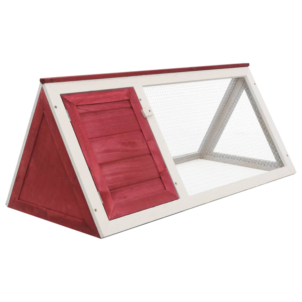 Animal Rabbit Cage Red Wood - Design Hut