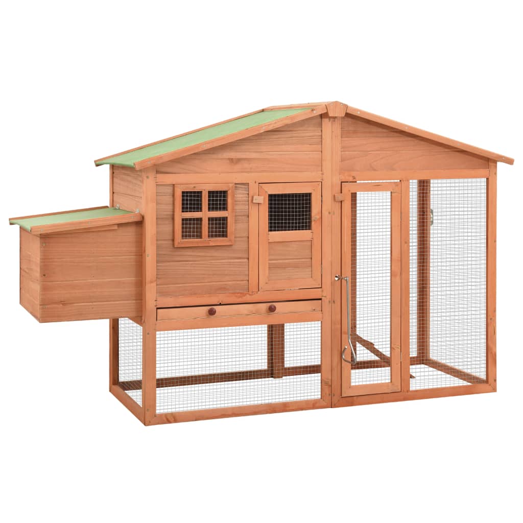 Chicken Coop with Nest Box Solid Fir Wood - The Home Maker