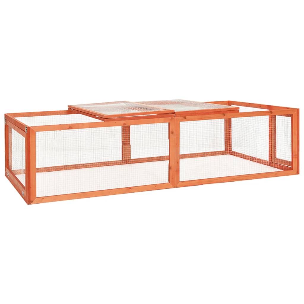 Rabbit Hutch 183x90x46.5 cm Solid Firwood - Design Hut