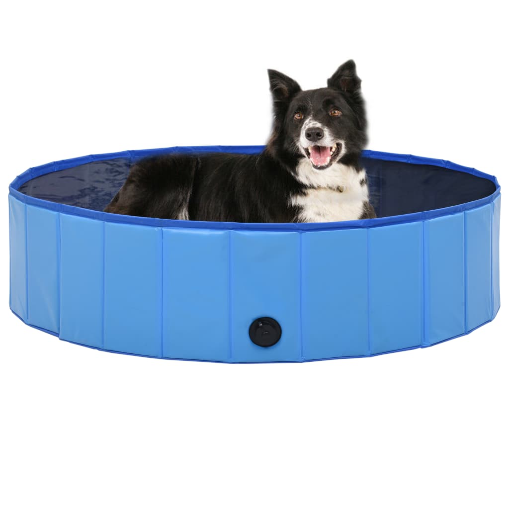 Foldable Dog Swimming Pool Blue 120x30 cm PVC - Tyrell & Tyrell