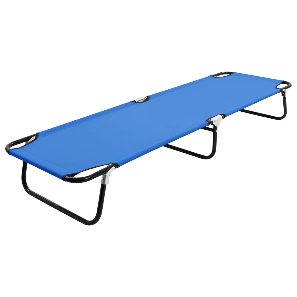 Folding Sun Lounger Blue Steel - Millennium Furniture