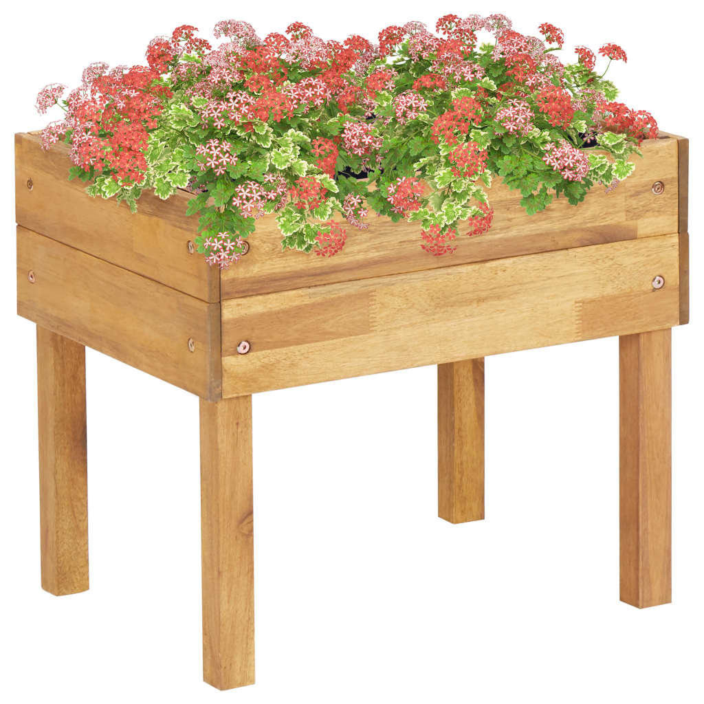 Raised Garden Planter 50x40x45 cm Solid Acacia Wood - R and M Furniture