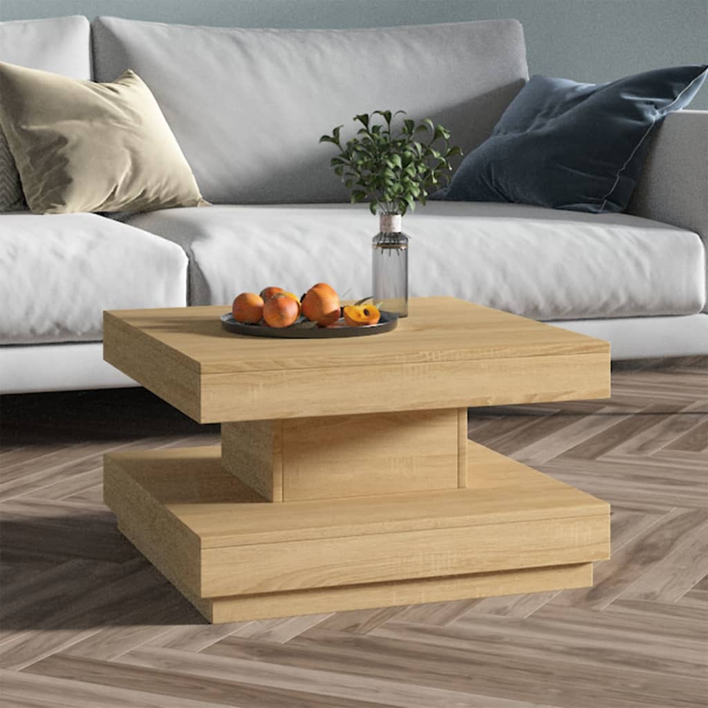 Coffee Table Light Brown 60x60x35 cm MDF - Decor Base