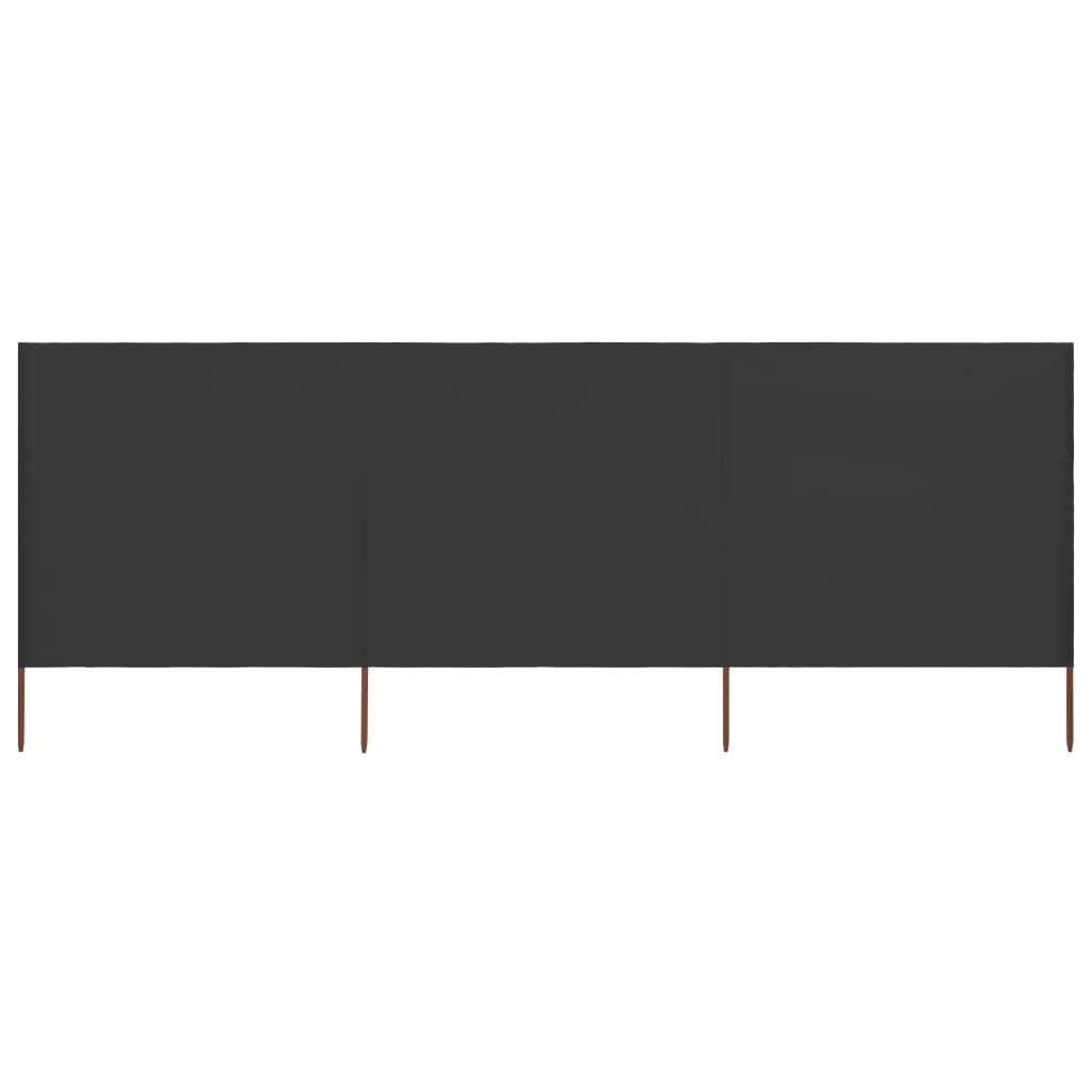 3-panel Wind Screen Fabric 400x80 cm Anthracite - Design Hut