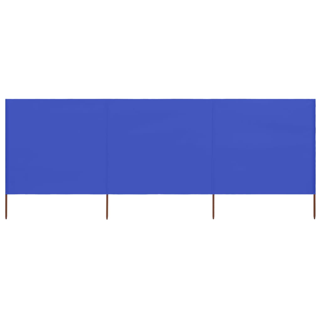 3-panel Wind Screen Fabric 400x80 cm Azure Blue - Tyrell & Tyrell