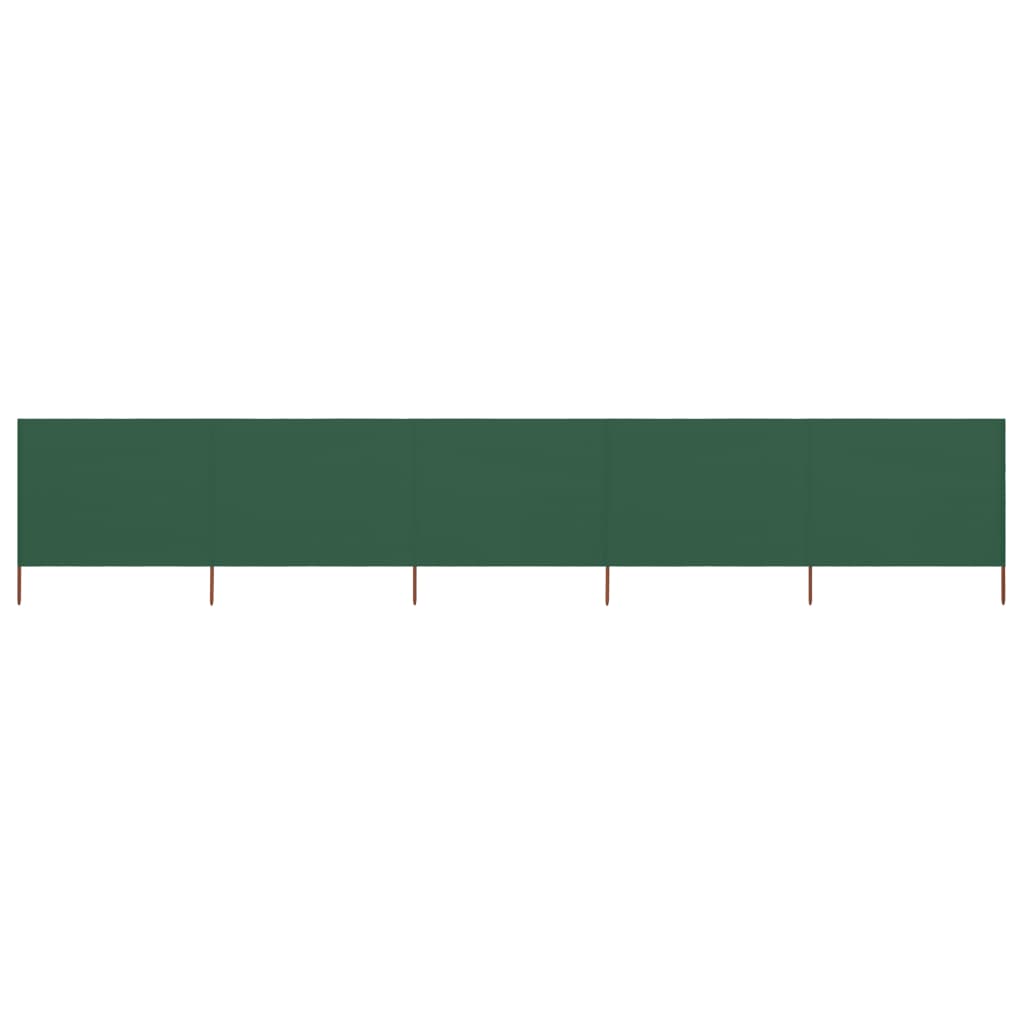 5-panel Wind Screen Fabric 600x160 cm Green - Sid & Sam