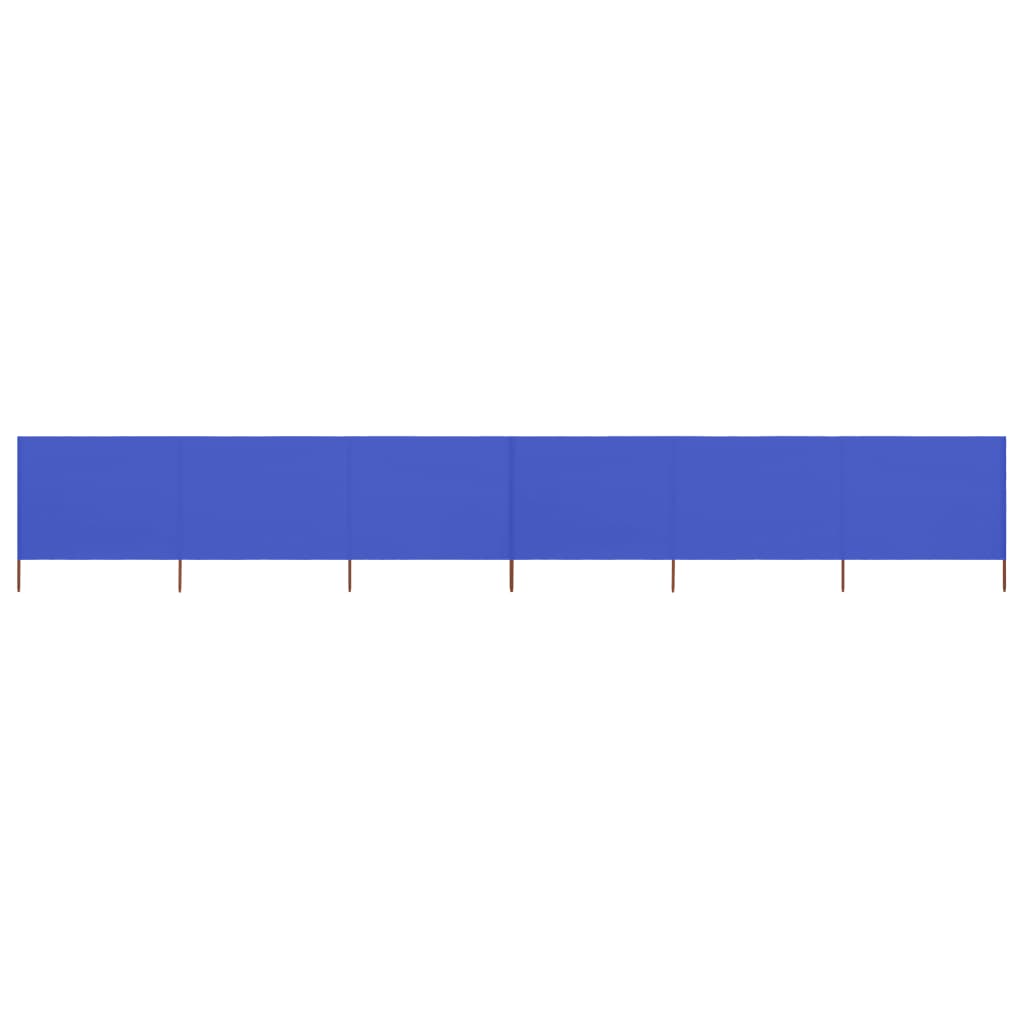 6-panel Wind Screen Fabric 800x80 cm Azure Blue - Sid & Sam