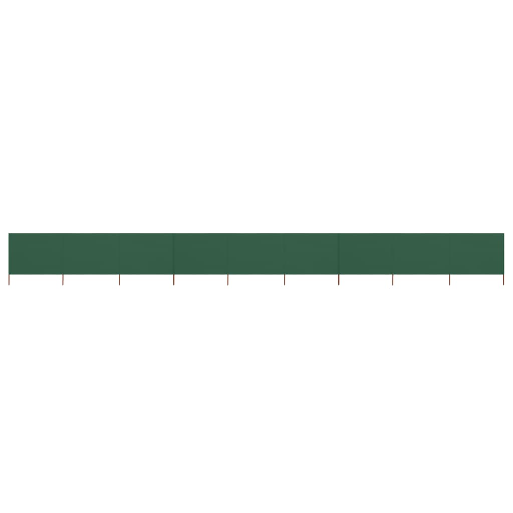 9-panel Wind Screen Fabric 1200x80 cm Green - Decor Base