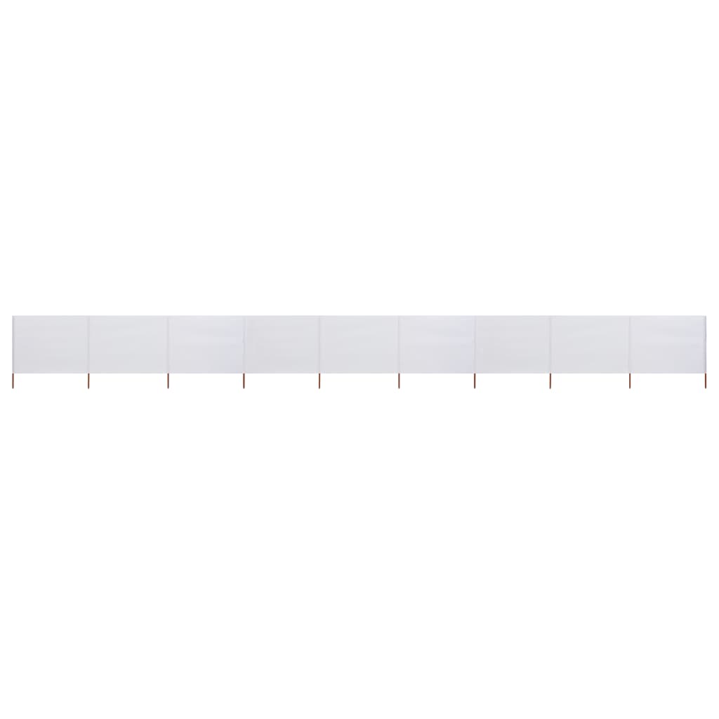 9-panel Wind Screen Fabric 1200x120 cm Sand White - Unbeatable Bargains