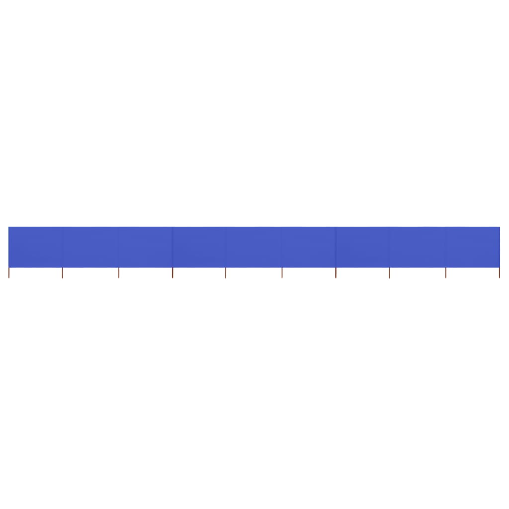 9-panel Wind Screen Fabric 1200x120 cm Azure Blue - R and M Furniture