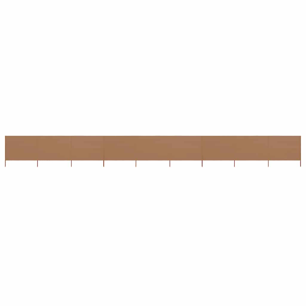9-panel Wind Screen Fabric 1200x160 cm Taupe - Direct Imports