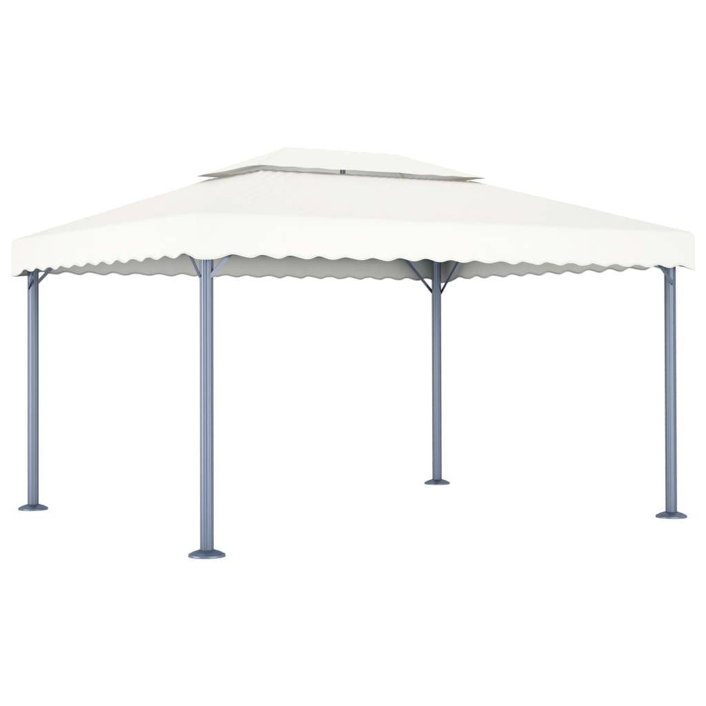 Gazebo 400x300 cm Cream Aluminium - The Home Maker