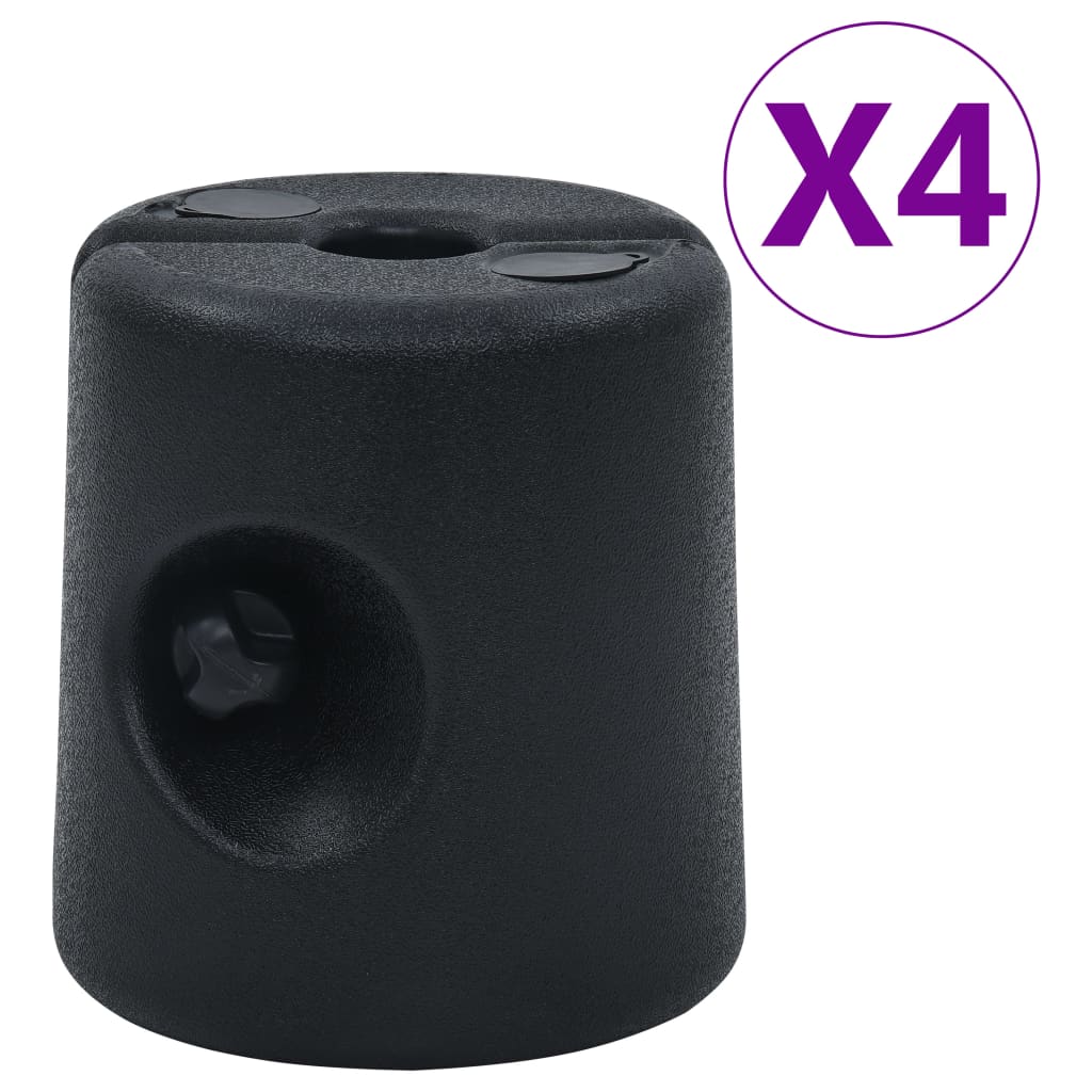 Gazebo Weights 4 pcs PE Black - Unbeatable Bargains