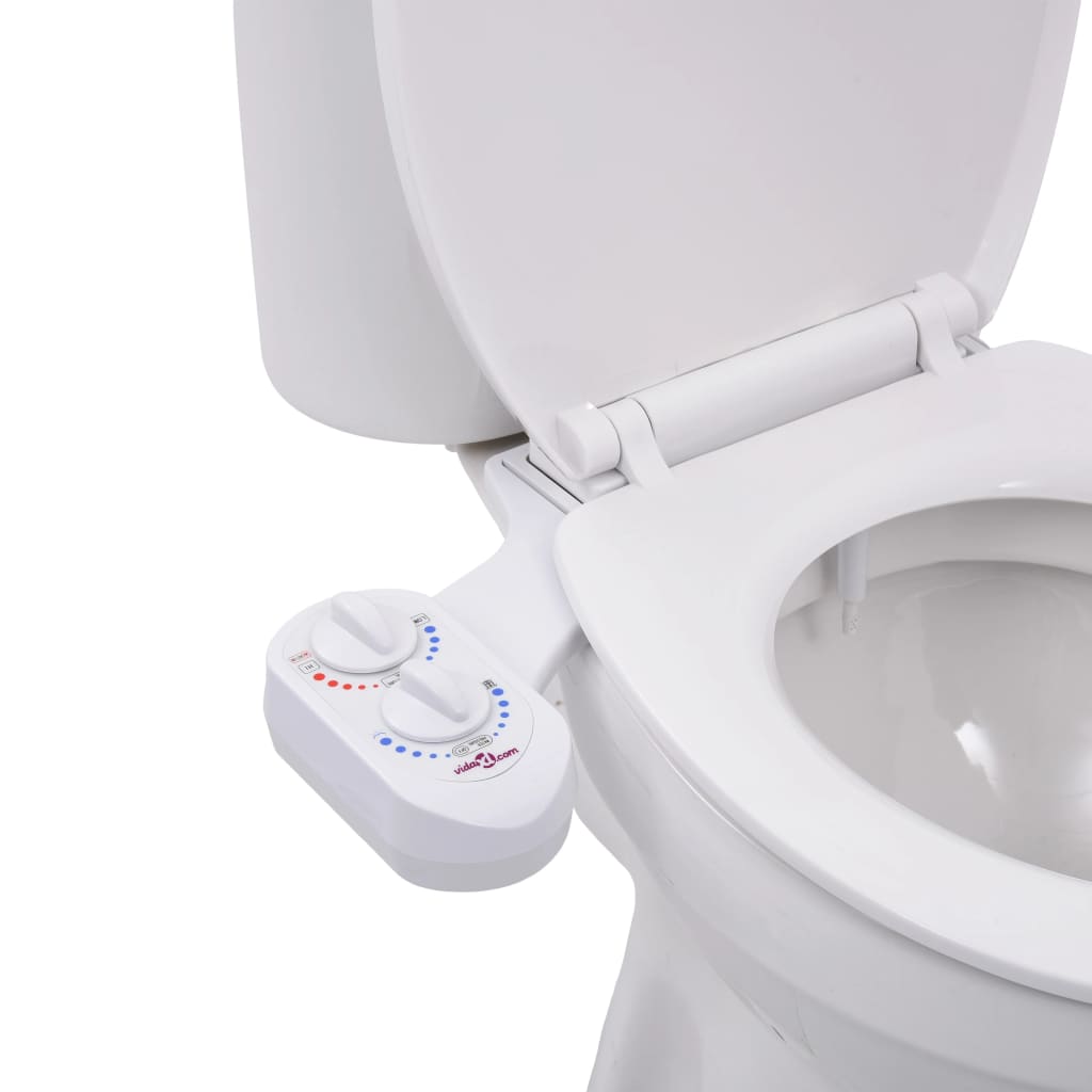 Bidet Toilet Seat Attachment Hot Cold Water Single Nozzle - Decor Base