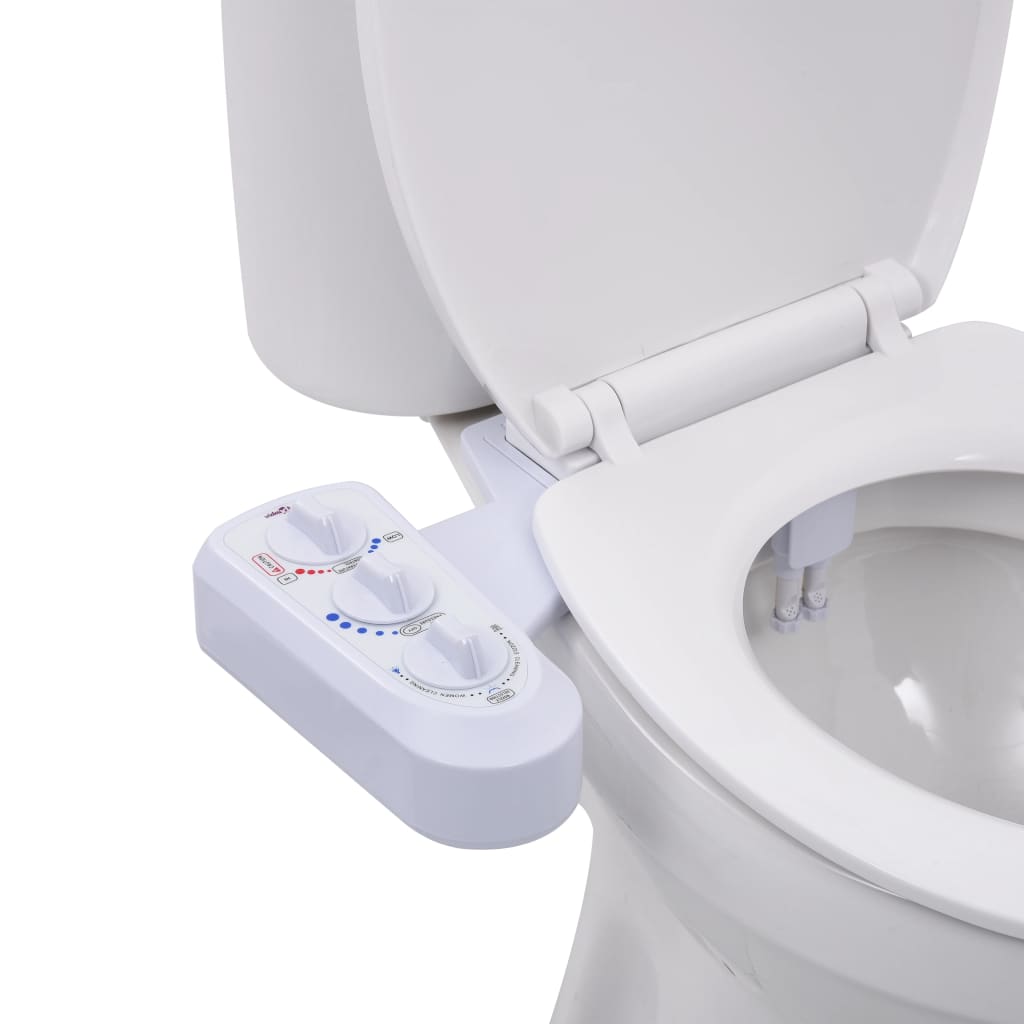 Bidet Toilet Seat Attachment Hot Cold Water Dual Nozzles - Sid & Sam