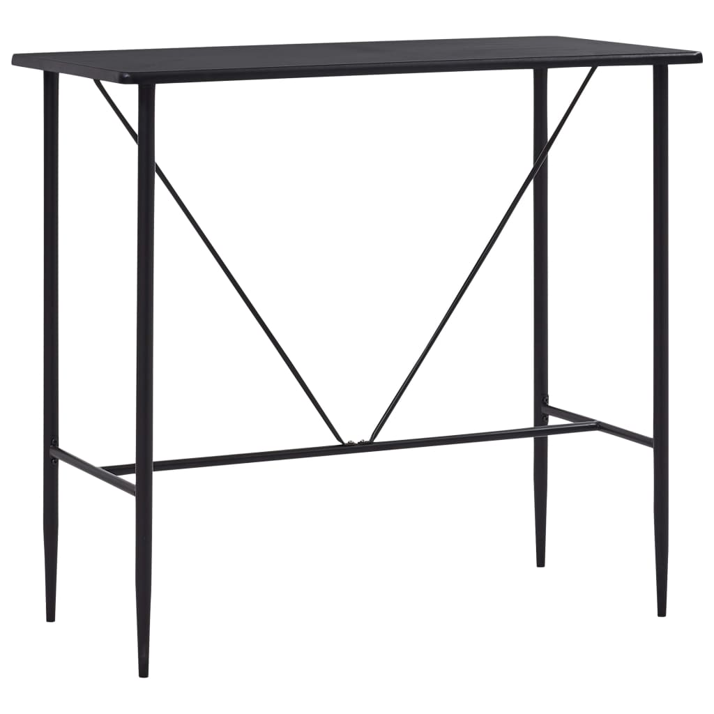 Bar Table Black 120x60x110 cm MDF - Casper Homes
