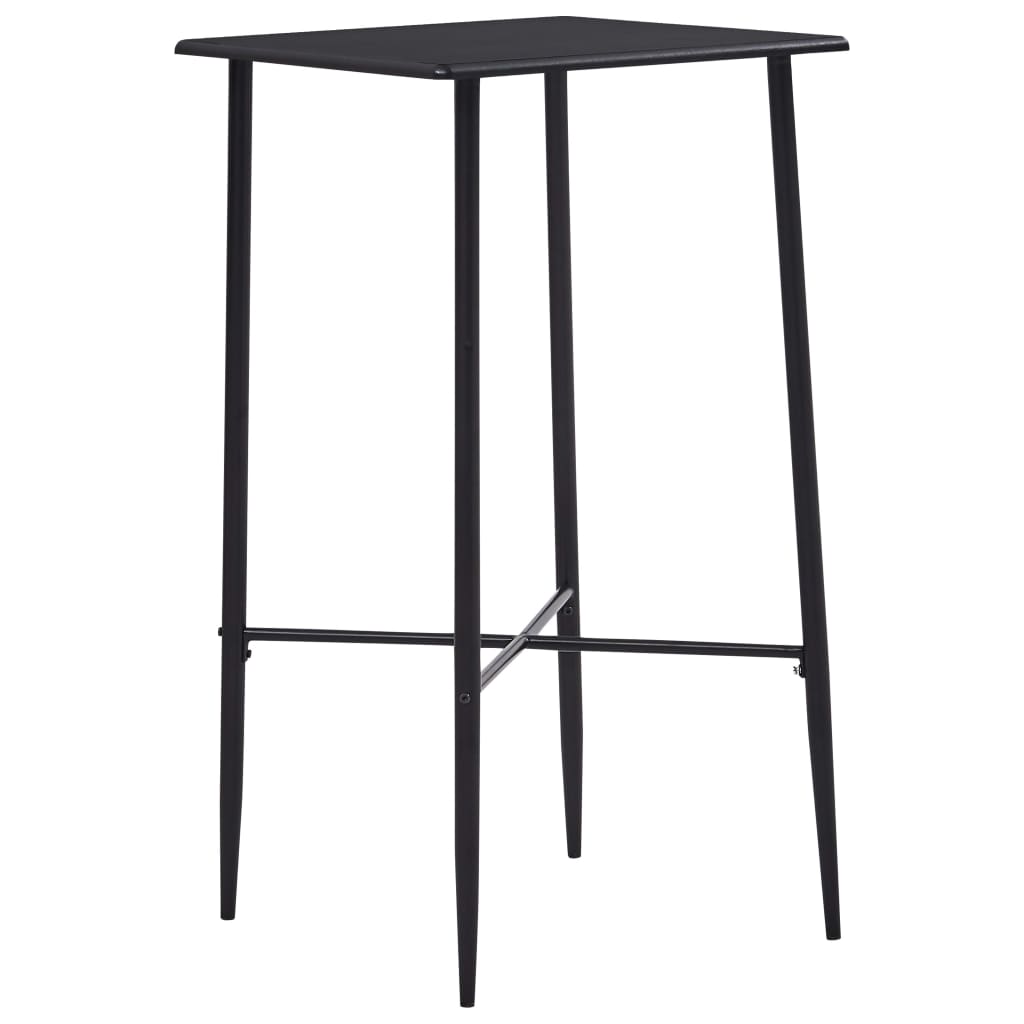 Bar Table Black 60x60x111 cm MDF - Merlin Deals