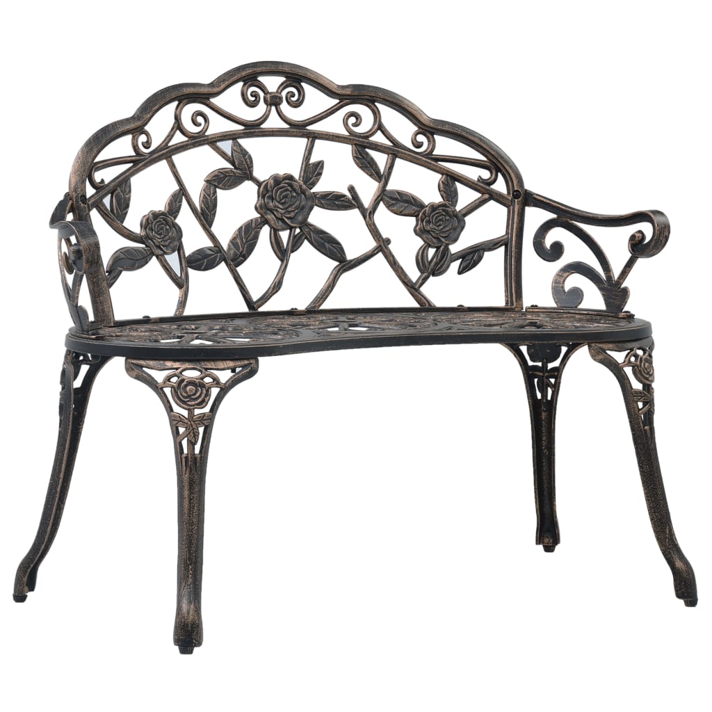 Bistro Bench 100cm Bronze Cast Aluminium - All Things Good