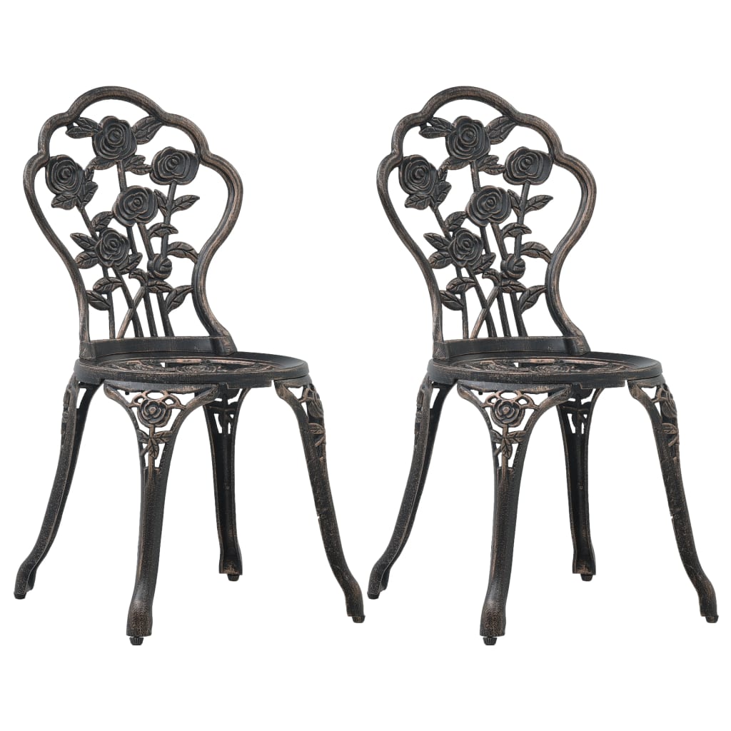 Bistro Chairs 2 pcs Bronze Cast Aluminium - Merkel Designers