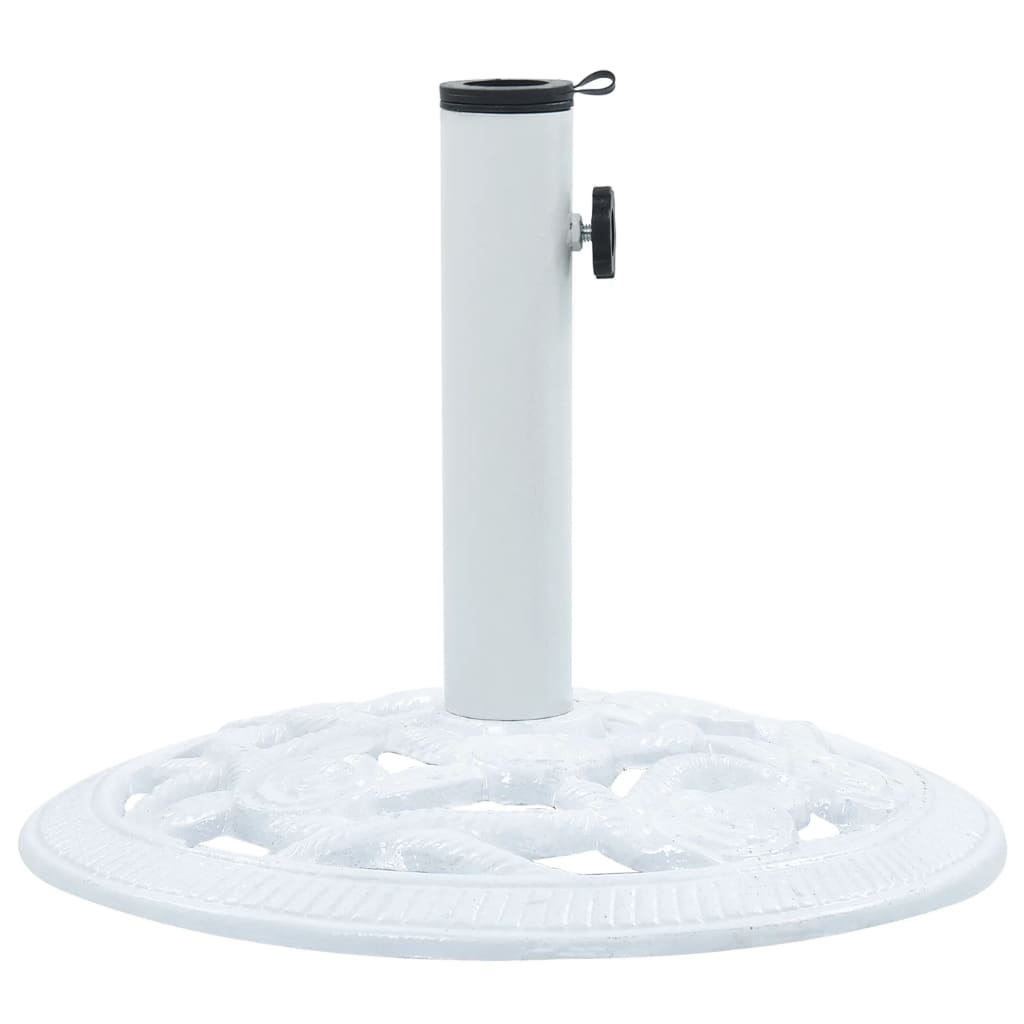 Umbrella Base White 9 kg 40 cm Cast Iron - Design Hut