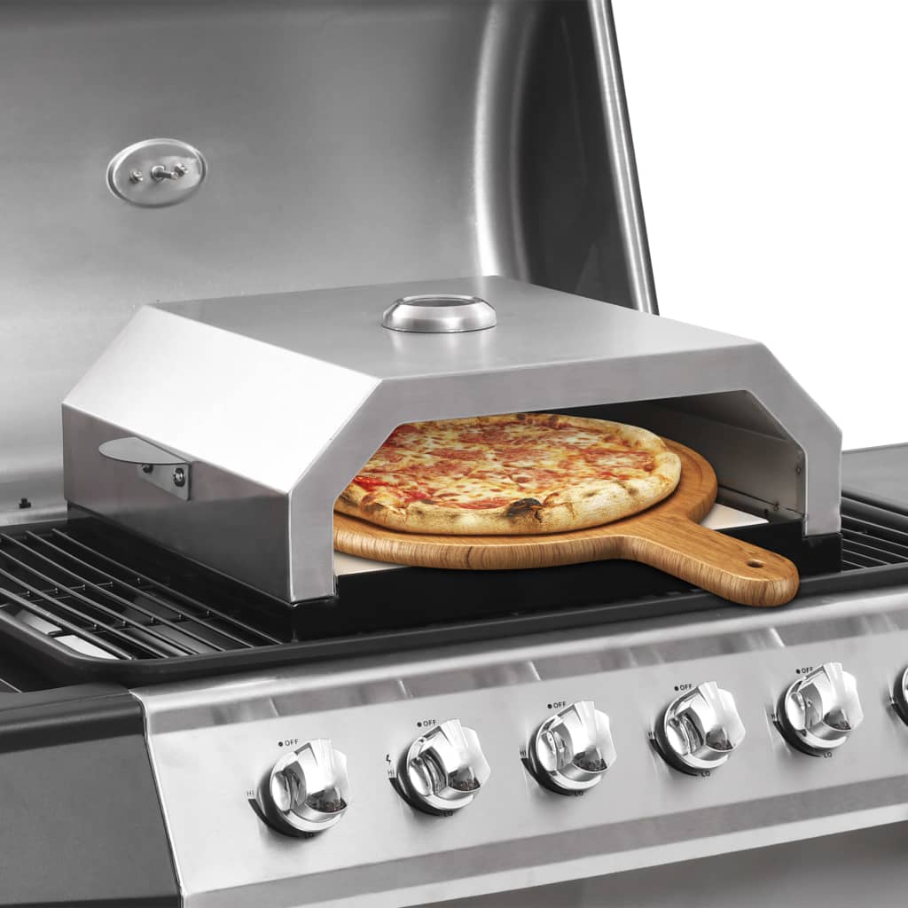 Pizza Oven with Ceramic Stone for Gas Charcoal BBQ - Design Hut