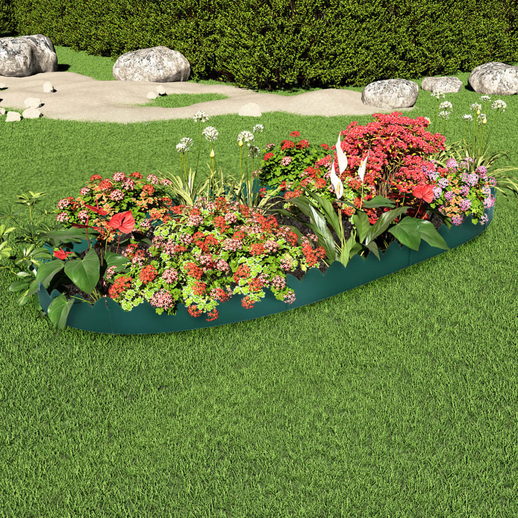 Lawn Edgings 10 pcs Green 65x15 cm PP - Unbeatable Bargains