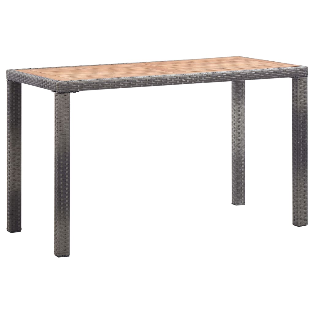 Garden Table Anthracite and Brown 123x60x74 cm Solid Acacia Wood - Merlin Deals