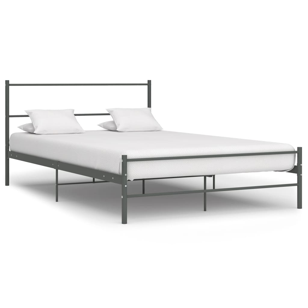 Bed Frame Grey Metal 120x200 cm - Brittle & Co
