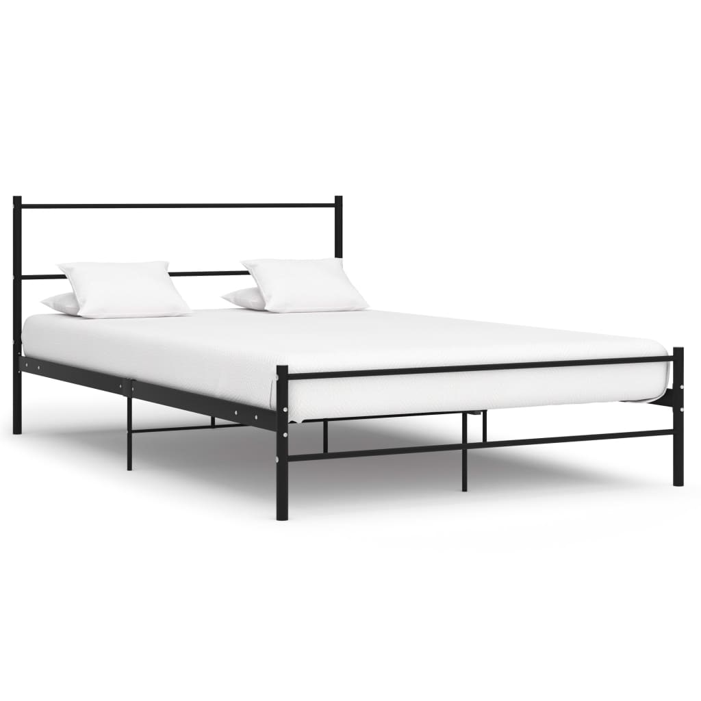 Bed Frame Black Metal 140x200 cm - Sid & Sam