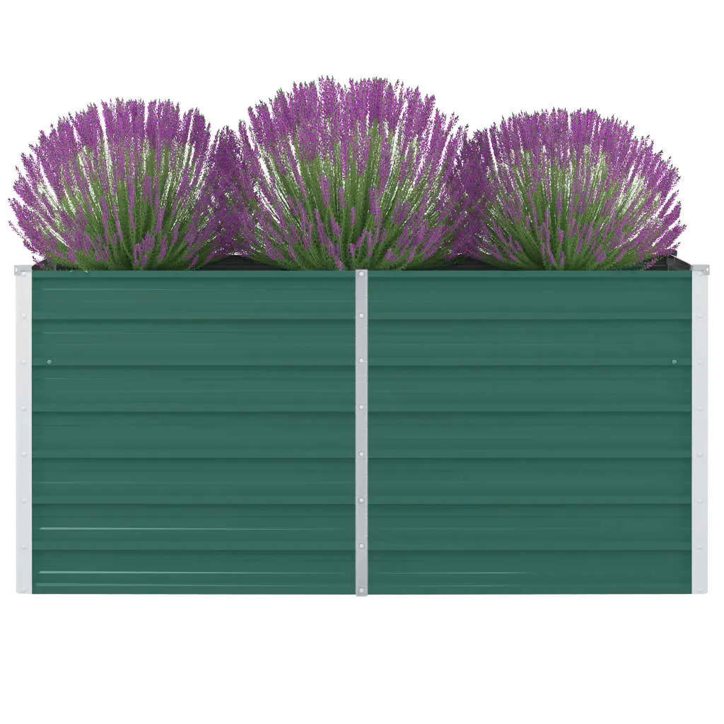 Raised Garden Bed 160x80x77 cm Galvanised Steel Green - All Things Good