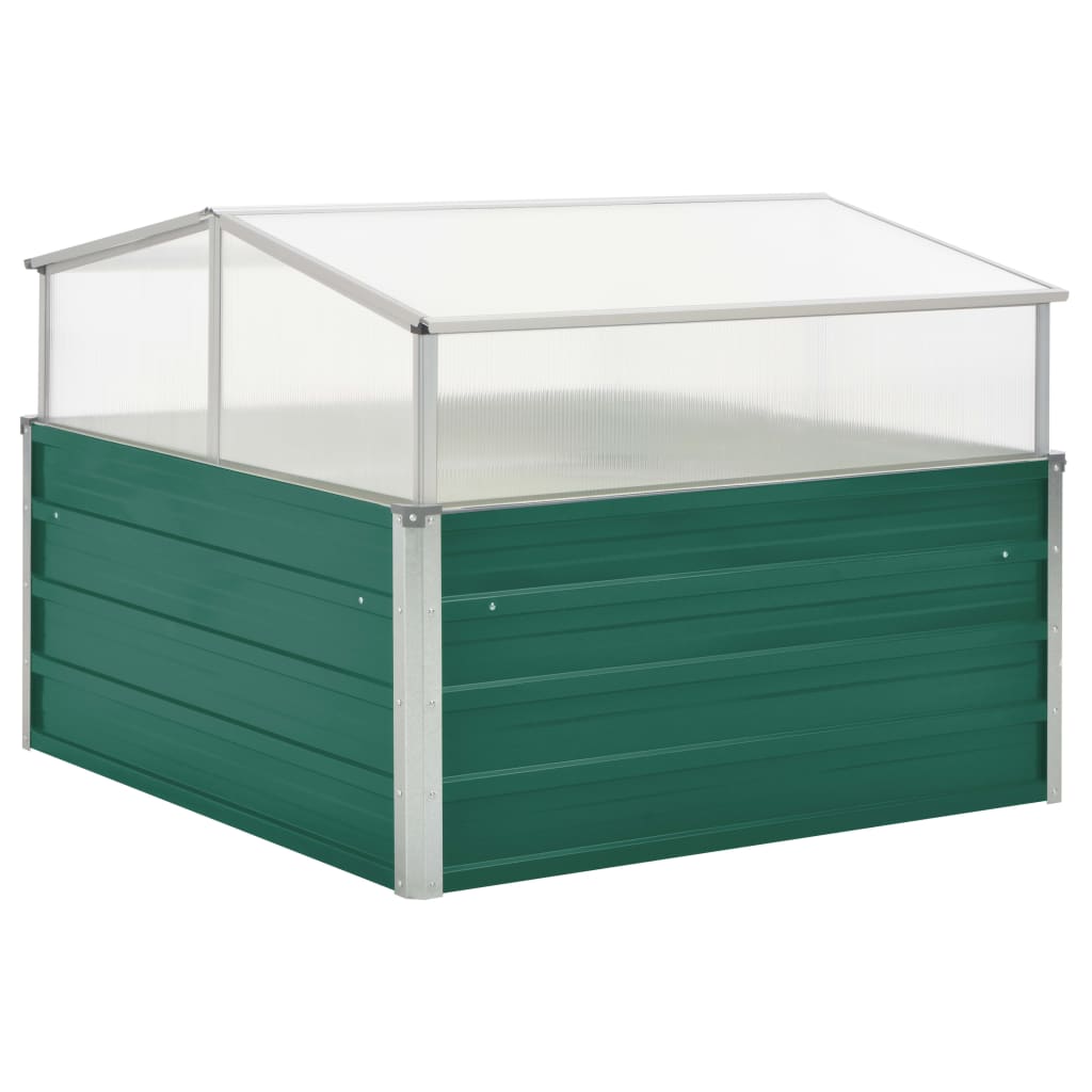 Greenhouse Green 100x100x77 cm Galvanised Steel - Sid & Sam