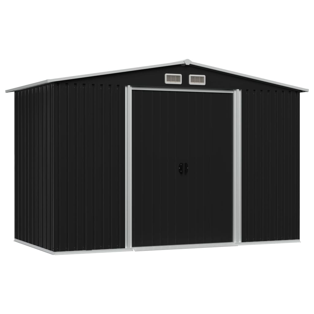 Garden Storage Shed Anthracite Steel 257x205x178 cm - Style and Chic