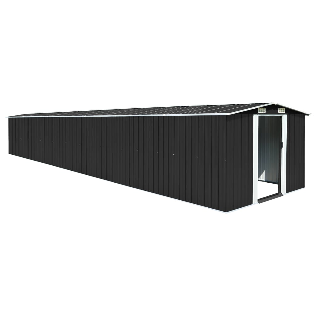 Garden Shed Anthracite 257x779x181 cm Galvanised steel - Merlin Deals