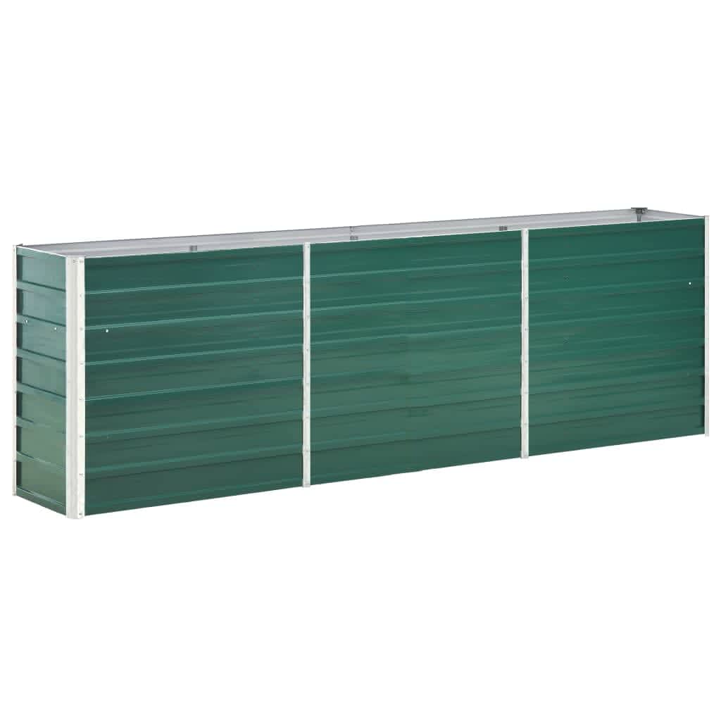 Garden Raised Bed Galvanised Steel 240x40x77 cm Green - Merlin Deals