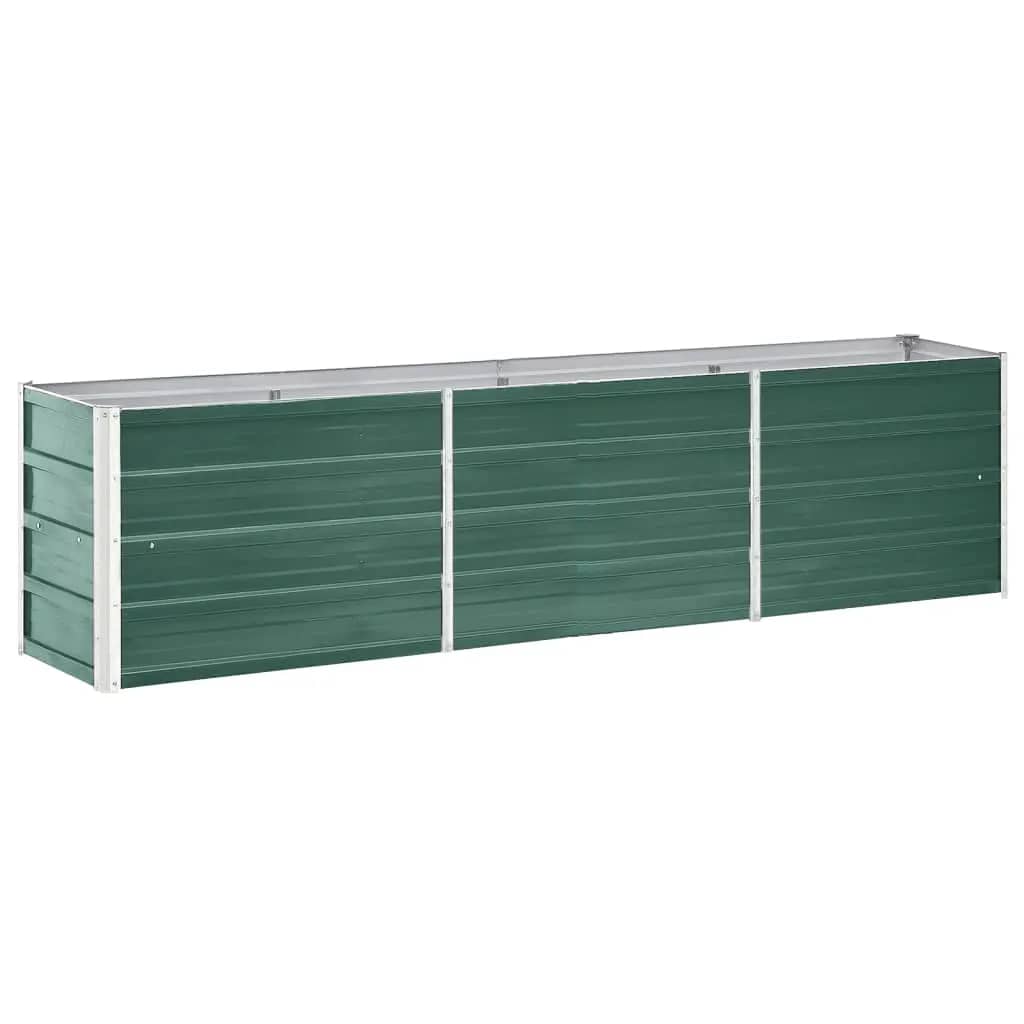 Garden Raised Bed Galvanised Steel 240x40x45 cm Green - Casper Homes
