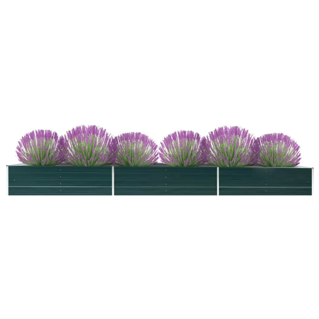 Garden Raised Bed Galvanised Steel 480x80x45 cm Green - Direct Imports