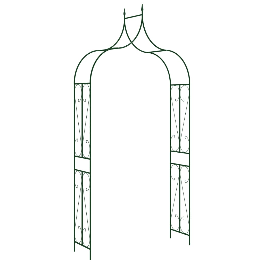Garden Arch Dark Green 120x38x258 cm Iron - Decor Base