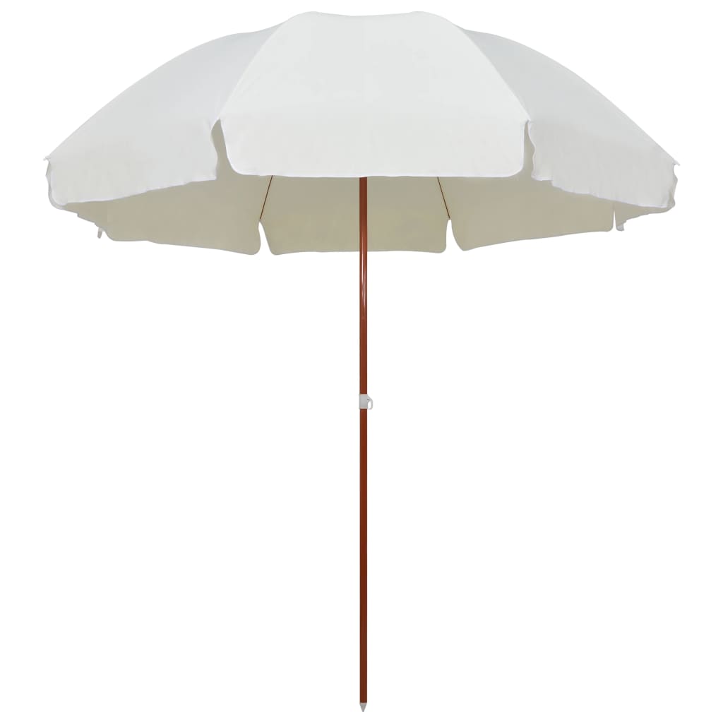 Garden Parasol with Steel Pole 300 cm Sand - Direct Imports