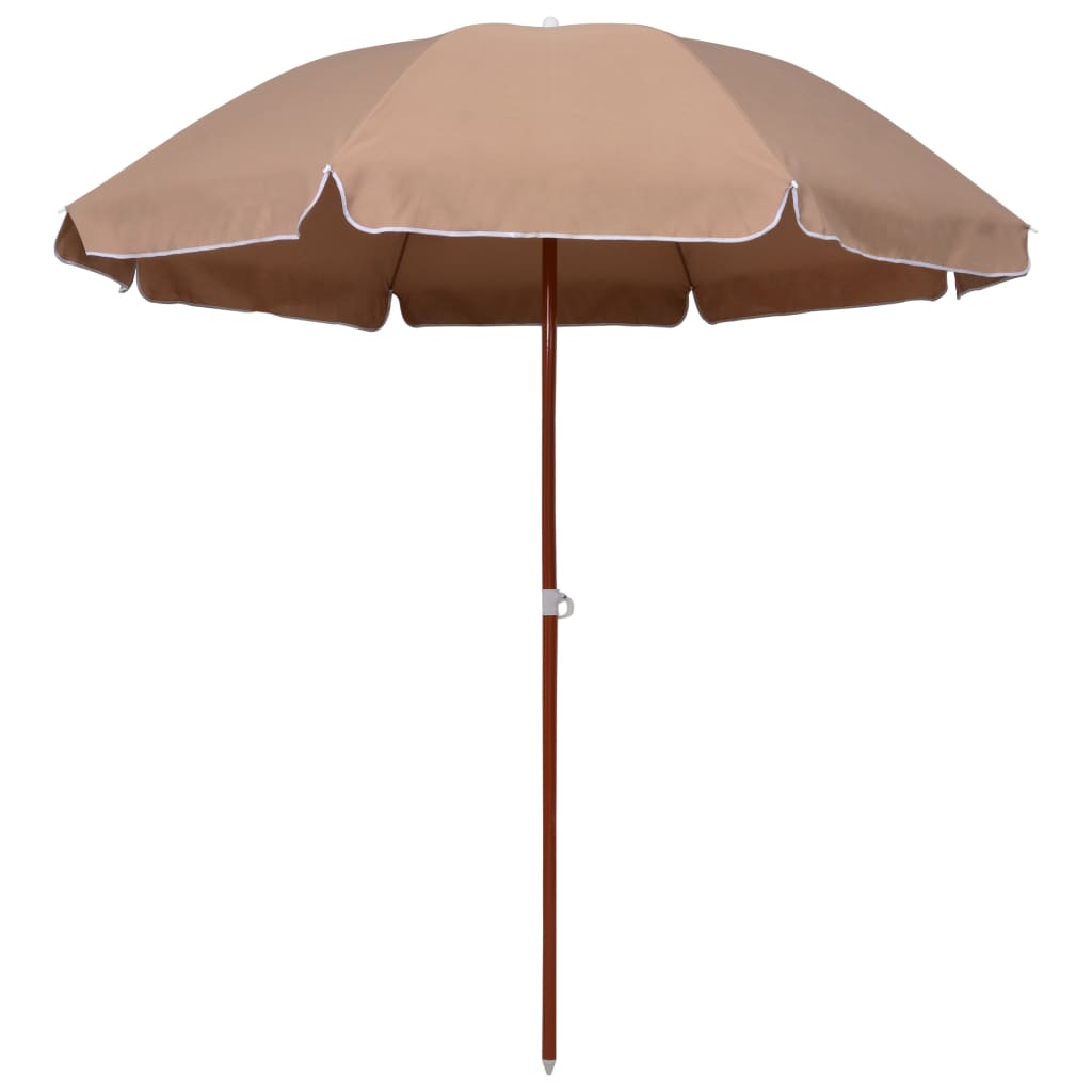 Parasol with Steel Pole 240 cm Taupe - Tyrell & Tyrell