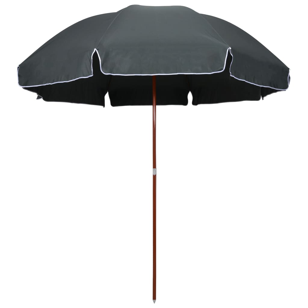 Garden Parasol with Steel Pole 300 cm Anthracite - Direct Imports