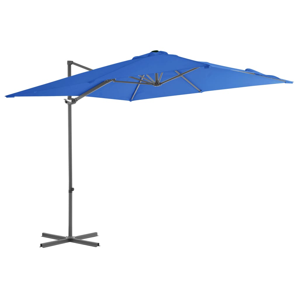Cantilever Umbrella with Steel Pole Azure Blue 250x250 cm - Millennium Furniture