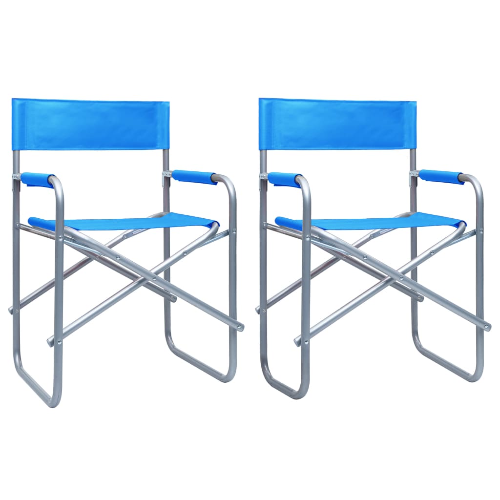 Director's Chairs 2 pcs Steel Blue - Millennium Furniture