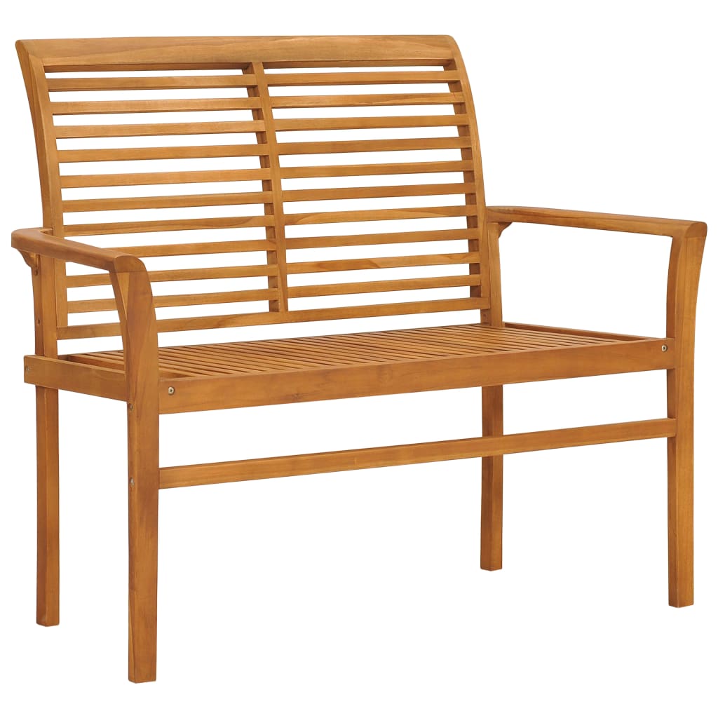 Garden Bench 112 cm Solid Teak Wood - Discount Dealers