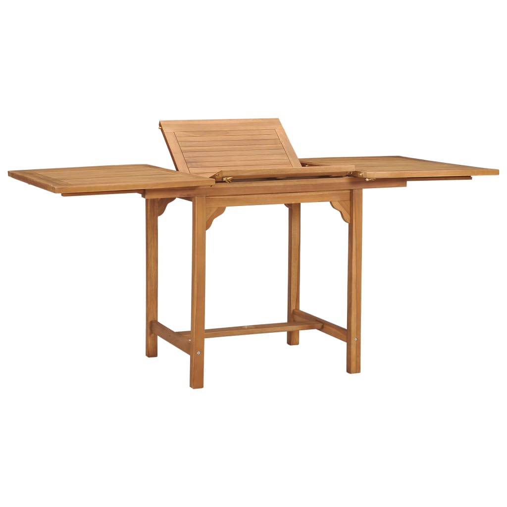 Extending Garden Table (110-160)x80x75cm Solid Teak Wood - Merkel Designers