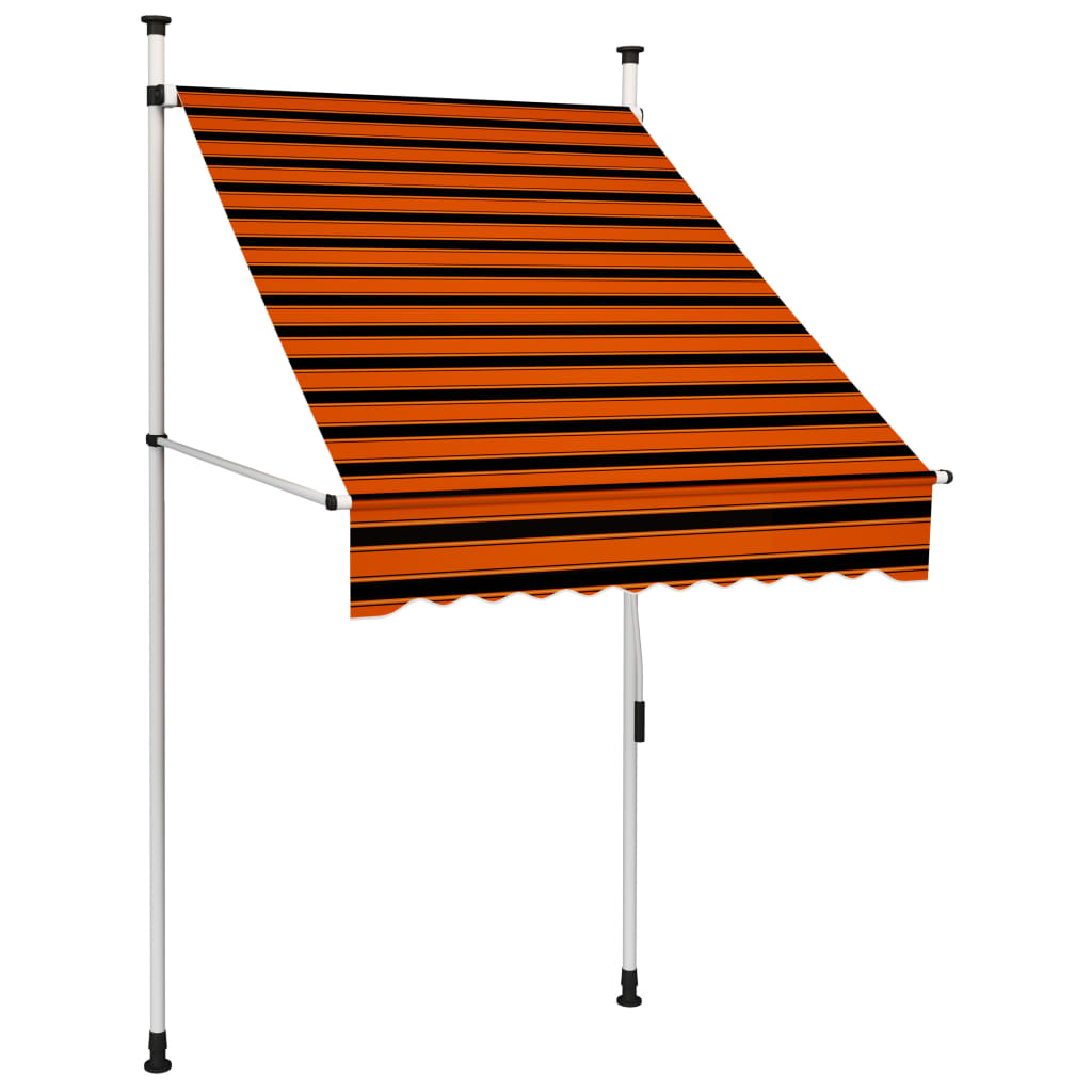 Manual Retractable Awning 100 cm Orange and Brown - Style and Chic
