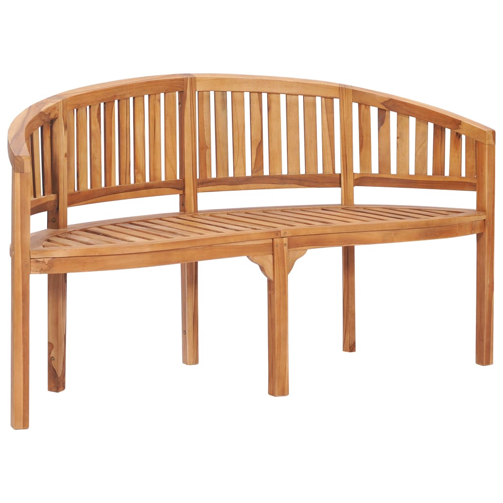 Banana Bench 151 cm Solid Teak Wood - Unbeatable Bargains